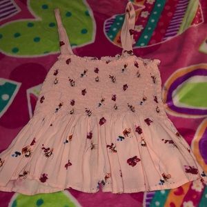 Girls Floral Crop Top Shirt